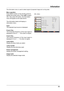 Page 4949
Infomation
The information menu is used to detect signal of projected image and running state.
Menu operation
Press MENU button on the remote control to 
display the screen menu. Press  to select  
Info., then press OK button, the information 
menu will appear as the right picture.
The information below will display in 
information menu. Info. menu
PC adjust
Display
Color adjust
Setting
Expand
Info.
Move Next Exit
Input                    VGA IN 1
                         1024x768@60
H-sync freq....