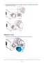 Page 2121
3. 
Please confirm whether the lens is properly inserted. Then rotate the lever counter -
clockwise to lock the lens.  
Remove Lens 
1. Rotate the lever clockwise to unlock the lens then take out the lens.  
1
2     