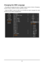 Page 3333
Changing the OSD Language
The product can display the menus in English, French, Spanish, German, Portuguese, 
Simplify Chinese, Traditional Chinese, Japanese or Korean. 
Press the “MENU” to open the OSD. Go to SYSTEM and select Language then press 
the Enter. You can select a language there.  