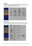 Page 7070
 
■ Edge Blend  
Click Status option to enable or disable Edge Blend function. When Edge \
Blend is 
disabled, the other options are unavailable and N/A is shown on the column. The other 
options are available only when Edge Blend is enabled.  
 
■ Advance Control  
This page allows you to select color temperature or adjust black balance\
 or white 
balance. Click the option to select Color Temp. or arrow button to adjust the setting.    