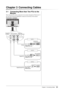 Page 31
1Chapter 3  Connecting Cables

-1	 Connecting	More	than	Two	PCs	to	the	
Monitor
More than two PCs can be connected to the monitor through the D-Sub mini 15 
pin, the DVI-D and the DisplayPort connector on the back of the monitor.
Connection	examples
D-Sub mini15-pin Connector
DVI connector
Signal cable (supplied FD-C39)
Signal cable (supplied MD-C87)
To PC 1
To PC 2
To PC 3
Signal cable (PP200 option)
D-Sub mini15-pin ConnectorDVI-D connector
DisplayPort connector
DisplayPort connector
Analog...