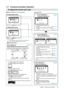 Page 9
7Chapter 1  Features and Overview

1-4 Functions and Basic Operation
To adjust the screen and color
1 Screen Adjustment 
(Automatic Adjustment)
● To adjust flickering and position  
[Screen]  ………………………………see page 11
●  To adjust color gradation automatically  
[Range]  ………………………………see page 13
Page 11
Analog input only
2  Screen Adjustment 
(Advanced Adjustment)
[At digital signal input][At analog signal input]
● To eliminate vertical bars [Clock*]  …see page 12
●  To remove flickering or blurring...