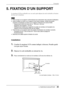 Page 275. FIXATION D’UN SUPPORT 
Le moniteur LCD est utilisable avec un socle après dépose du socle inclinable et fixation 
du bras sur le moniteur. 
NOTE 
• Fixez le bras ou le support conformément  aux instructions des manuels d’utilisation. 
•  Avant d’utiliser un bras ou un support d’une autre marque, vérifiez les points 
suivants et choisissez un bras ou un support conforme à la norme VESA. 
- Espacement entre les trous de vis : 100 mm x 100 mm 
-  Epaisseur de la plaque : 2,6 mm 
-  Suffisamment solide...