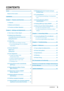 Page 55CONTENTS
CONTENTS
Cover		............................................................. 1
Notice	for	this	monitor	.............................................. 3
CONTENTS	............................................................. 5
Chapter	1	 Features	and	Overview	 .....................6
1-1	Features	............................................................... 6
1-2	Buttons	and	Indicators 	....................................... 7
1-3	Functions	and	Basic	Operation 	......................... 8...