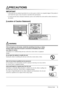 Page 3
1PRECAUTIONS
 PRECAUTIONS
IMPORTANT
•  This product has been adjusted speciﬁ cally for use in the region to which it was originally shipped. If the p\
roduct is 
used outside the region, it may not operate as speci ﬁ ed in the speci ﬁ cations. 
•  To ensure personal safety and proper maintenance, please read carefully t\
his section and the caution statements on  the monitor. 
[Location of Caution Statement]
 WARNING
If the unit begins to emit smoke, smells like something is burning, or m\
akes 
strange...