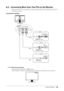 Page 3535Chapter 6  Reference
6-2. Connecting More than Two PCs to the Monitor
More than two PCs can be connected to the monitor through the DVI-I and the DisplayPort connector on 
the back of the monitor.
Connection examples
D-Sub mini 15 -
pin connectorDVI
connector
Signal cable
(supplied FD-C39)
Signal cable
(supplied FD-C16)
To PC 1
To PC 2
To PC 3
Signal cable
(PP200 option)
DVI-I connector
DisplayPort 
connector
DisplayPort 
connectorAnalog
Digital
Digital
● To switch the input signal
The input signal...