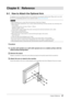 Page 3737Chapter﻿6﻿Reference
Chapter 6 Reference
6-1. How to Attach the Optional Arm
An optional arm (or an optional stand) can be attached by removing the stand section. Please refer to our web 
site for the corresponding optional arm (or optional stand). http://www.eizo.com
Attention
• When attaching an arm or stand, follow the instructions of their User’s Manual.
•
 
W
 hen using another manufacturer’s arm or stand, confirm the following in advance and select one conforming to the 
VESA standard.
- Clearance...