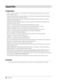 Page 4646Appendix
Appendix
Trademark
VESA is a registered trademark or a trademark of the Video Electronics Standards Association in the United 
States and other countries.
Windows, Windows Vista, Windows Media, SQL Server, and Xbox 360 are registered trademarks of Microsoft 
Corporation in the United States and other countries.
Apple, Mac, Macintosh, iMac, eMac, Mac OS, MacBook, PowerBook, ColorSync, QuickTime, and iBook are 
registered trademarks of Apple Inc.
Acrobat, Adobe, Adobe AIR, and Photoshop are...