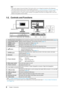 Page 88Chapter﻿1﻿Introduction
Note
• This monitor supports the portrait display. This function allows you to change the orientation of the Adjustment menu when using the monitor screen in vertical display position (see  “3-3. Setting Orientation “Orientation”” (page 24)).
•
 
F
 or using the monitor with “Portrait” position, the graphics board supporting portrait display is required. When 
placing the monitor in a “Portrait” position, settings of your graphics board need to be changed. Refer to the User’s...