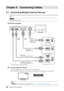 Page 3636Chapter﻿5﻿Connecting﻿Cables
Chapter 5 Connecting Cables
5-1. Connecting Multiple External Devices
The product has multiple connections to external devices and allows you to switch to one of the connections for 
display.
Attention
• Do not use dual link cables.
Connection examples
DVI-HDMI﻿converter﻿cable
( Commercially ﻿ available ﻿ product) D-Sub
﻿ mini﻿
15 -pin ﻿ connector
DVI ﻿ connector
Signal ﻿ cable
(supplied ﻿ FD-C39)
Signal ﻿ cable
(MD-C87 ﻿ option)
HDMI ﻿ cable
*1...