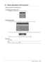 Page 1111Chapter﻿1﻿Introduction
1- 4. Basic Operations and Functions
 ●Basic operation of the Setting menu
1. Displaying the Setting menu
1. Press  on the remote control. The Setting menu appears.
PowerManagerMenu
Color
Sound
Screen
Monitor Settings Information
2. Adjusting/Setting
1. Choose a menu to adjust/set with , , and then press . The Sub menu appears.
Color
Color Mode Black Level
Hue Saturation
Contrast
Return
Color Reset
Advanced Settings Brightness
Temperature [　      　　　　          ]
[...