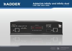 Page 1AdderLink Infinity and Infinity dual
User Guide(1002, 2000, 2002 & 2020)   
Experts in 
Connectivity  
Solutions   
.90 ([tenViRn
00360052004F00580057004C005200510056  