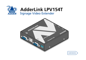Page 1AdderLink LPV154T 
Signage Video Extender

4
3
2
1  