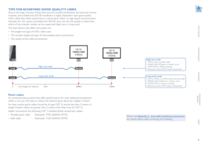 Page 5INSTALLATION
4
CONFIGURATION
OPERATION
FURTHERINFORMATION
INDEX
TIPS FOR ACHIEVING GOOD QUALITY LINKS
Due to the large volumes of data that must be transferred between the local and remote 
modules, every AdderLink XD150 installation is highly dependent upon good quality 
CATx cable links. Video performance is particularly reliant on high speed communication 
channels. For this reason, the AdderLink XD150 units test the link quality to determine 
which of two transfer modes can be supported: High rate or...