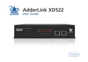 Page 1AdderLink XD522
User Guide
 