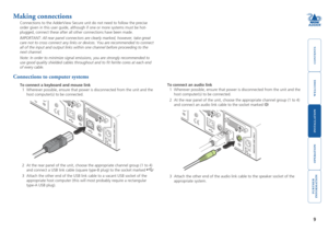 Page 10



9


Making connections
Connections to the AdderView Secure unit do not need to follow the preci\
se 
order given in this user guide, although if one or more systems must be \
hot-
plugged, connect these after all other connections have been made.
IMPORTANT: All rear panel connectors are clearly marked, however, take g\
reat 
care not to cross connect any links or devices. You are recommended to c\
onnect 
all of the input and output links within...