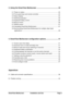 Page 6SmartView MultiscreenInstallation and UsePage 53. Using the SmartView Multiscreen ...............................................23
3.1 Power on status.....................................................................................23
3.2 Front panel keys and remote controller..................................................23
3.3 Status display.........................................................................................24
3.4 Switching...