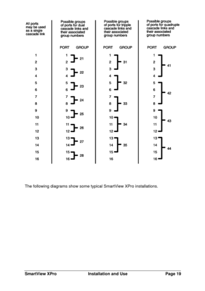 Page 20SmartView XProInstallation and UsePage 19The following diagrams show some typical SmartView XPro installations. 