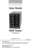 Page 1Technical Support
If you need any assistance to get your unit functioning properly, please have 
your product information ready and contact Addonics Technical Support at:
Hours: 8:30 am - 6:00 pm PST
Phone: 408-453-6212
Email: http://www.addonics.com/support/query/
T E C H N O L O G I E S
www.addonics.com
NAS Tower
(NT5SNES1G)
User Guide
Installation
Network Connection
The NAS Tower is factory configured for dynamic IP addressing (DHCP client). 
Connect the unit to a network (router or switch) where DHCP...