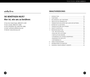 Page 16INTRODUCTION................................................................................. 32
FUNKTIONEN..................................................................................... 33
BESCHREIBUNG UND FUNKTIONEN................................................... 34
ANSCHLUSS AN  STROMQUELLEN...................................................... 36
STROMZUFUHR VON AUSSEN UND LADEN DER BATTERIEN............... 37
BETRIIEB MIT AA...