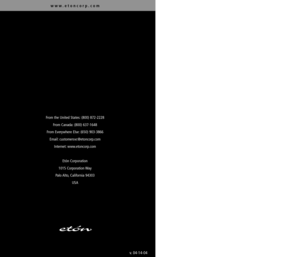 Page 12833DESCRIPTIONS AND FUNCTIONS OF FRONT
254
www.etoncorp.com
From the United States: (800) 8722228
From Canada: (800) 6371648
From Everywhere Else: (650) 9033866
Email: customersvc@etoncorp.com
Internet: www.etoncorp.com
Etón Corporation
1015 Corporation Way
Palo Alto, California  94303
USA
v. 041404
  