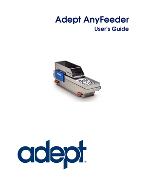 Page 1Adept AnyFeeder
User’s Guide 
