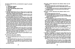 Page 17I.2.3.4.3.
has been loaded with firnr, as instructed on page 13, proceedas follows:
Wind film transport.Set shutter speed.Focus and determine picture frameSet stop.Release.
DELAYED ACTION RELEASE FOR SPEEDS FROM II3O TOr11000 sEC.:(a) Set sh:tter-speed knob to actual exposure time required.(D) Wind slow-speed knob as far as it will possibly turn in a clock.wise direction.(c) Lift slow-speed knob up, tum it so that any red figure comes tolie against the mark on the knob and let knob drop back.*(d) Release...