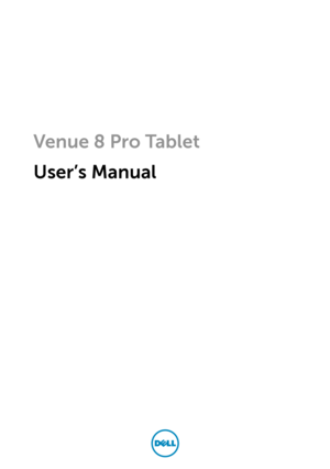 Page 1Venue 8 Pro Tablet
User’s Manual 