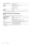 Page 328328| Specifications
*Transmission time applies to memory transmission of text data scanned in Standard resolution with the Error 
Correction Mode (ECM) using only ITU-T No.1 Chart.
Wireless Connection Specifications
NOTE:
• Wireless connection is available on Dell H625cdw and Dell H825cdw.
*1EAP method supports PEAPv0, EAP-TLS, EAP-TTLS PAP, and EAP-TTLS CHAP.*2WPS 2.0 compliant.
Maximum document length Document glass: 297 mm
DADF: 355.6 mm
Paper size Letter, A4 (depending on a country)
Resolution...