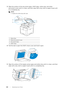 Page 348348| Maintaining Your Printer
3Wipe the surface of the document glass, DADF glass, white strip, and white 
document cover until it is clean, and then wipe with a dry cloth or paper towel until 
it is completely dry.
NOTE:
•Handle the white strip with care.
4 Pull the tab to open the DADF chute cover and hold it open.
5 Wipe the surface of the duplex sensor glass and white strip until it is clean, and then 
wipe with a dry cloth or paper to wel until it is completely dry.
1White Strip
2White Document...