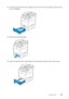 Page 365Tr o u b l e s h o o t i n g |365
2Hold the tray with both hands, slightly tip the front of the tray upwards, and then pull 
it out completely.
3 Remove the jammed paper.
4 Insert the optional 550-sheet feeder into the printer, and then push until it stops. 