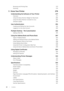 Page 1010|Contents
Browsing and Printing Files273
Scanning 274
5Know Your Printer276
Understanding the Software of Your Printer 277
Overview 277
Using the Status Monitor Widget for Macintosh 280
Using the Status Monitor Console for Linux 284
Software Update 290
User Authentication291
Creating and Editing the User Accounts 291
Logging In to the User Account 293
Multiple Desktop - Tile Customization295
Adding a New Tile 295
Using the Address Book and Phone Book297
Types of Address Books 297
Adding and Editing...