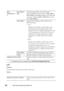 Page 152148Dell Printer Configuration Web Tool
LLTD
Purpose:
To specify the maximum number of devices.
Va l u e s :
Tr a p  
Notification 1-
4Trap Address 
Ty p e
Select the trap address type from the list. 
Selecting 
Off clears the settings in  Trap Address, 
Po r t  N u m b e r , and Notify , and does not notify trap 
occurrence. Selecting  IPv4 or IPv6 allows you to 
enter  Tr a p  A d d r e s s .
Trap Address Specifies the IP address and IP socket in the 
following format:
•IPv4
Specifies the IP address and...