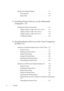 Page 6FILE LOCATION:  C:\Users\fxstdpc-
admin\Desktop\30_UG??\Mioga_SFP_UG_FM\Mioga_SFP_UG_FM\Mioga-
SFP-UGTOC.fm
4Contents
Setting Up for Shared Printing . . . . . . . . . . . .  111
Point and Print
. . . . . . . . . . . . . . . . . .  113
Peer-to-Peer
. . . . . . . . . . . . . . . . . . .  115
11 Installing Printer Drivers on the Macintosh 
Computers
 121
Installing the Drivers and Software. . . . . . . . . .  121
Adding a Printer on Mac OS X 10.5 or 10.6
. . .  121
Adding a Printer on Mac OS X 10.4.11
 . ....