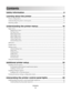 Page 3Contents
Safety information.............................................................................9
Learning about the printer.............................................................10
Printer configurations........................................................................................................................................................10
Understanding the printer control...