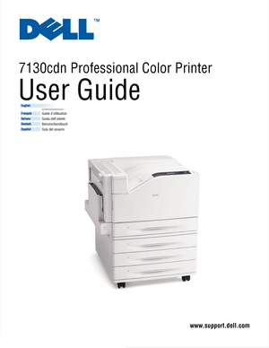 Page 17130cdn Professional Color Printer
www.support.dell.com
User Guide
Guide d'utilisation
Guida dell'utente
Benutzerhandbuch
Guía del usuario
 