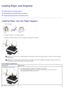 Page 34Loading Paper and Originals
Loading  Paper  into the Paper  Support
Understanding the Automatic Paper  Type  Sensor
Loading  Original Documents on the Scanner  Glass
Loading Paper into the Paper Support
1.  Fan the paper.
2 .  Center  the paper on the paper support.
3 .  Adjust  the paper guides  so they rest  against the edges of the paper.
NOTE:
NOTE:
Print  Media Guidelines
Load  up to: Make sure:
100 sheets  of plain paper
The  paper guides  rest  against the edges of the paper.
You  load  letterhead...