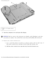 Page 119Keyboard: Dell Inspiron 4150 
 
1 M2.5 x 12-mm screws 
(5)
3.  Turn the computer over and open the display. 
NOTICE: The key caps on the keyboard are fragile, easily dislodged, and time-
consuming to replace. Be careful when removing and handling the keyboard\
. 
4.  Remove the center control cover:  a.  Use a small, flat-blade screwdriver or plastic scribe to lift the right \
edge of the center control cover and pry it loose from the bottom case. 
b.  Lift the center control cover up and away from the...