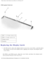 Page 133Display, Display Assembly, Display Latch, and Hinge Covers: Dell Inspiro\
n 4150 
(XGA panel shown) 
 
1 M1.7 x 3.5-mm screws (2)
2 M2.5 x 5-mm screws (2)
3 display latch
4 bracket
Replacing the Display Latch 
1.  On XGA panels, place the display latch on top of its screw holes, and then place 
the bracket on top of the display latch, aligning the bracket and displa\
y latch 
screw holes. 
On SXGA+ and UXGA panels, align the screw holes and place the display latch 
and attached bracket in the top cover....