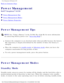Page 55Power Management: Dell Inspiron 4150 
Back to Contents Page 
Power Management 
Dell™ Inspiron™ 4150 
  Power Management Tips
  Power Management Modes
  Power Options Properties
Power Management Tips
HINT: See Using a Battery in the Tell Me How help file for more information 
on conserving battery power (see 
Accessing Help). 
l     Connect the computer to an electrical outlet when possible because the b\
attery 
life expectancy is largely determined by the number of times the battery\
 is 
charged.
l...