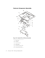 Page 3830 Dell Inspiron 7500 — Removing and Replacing Parts
Palmrest Component Assembly
Figure 23.  Exploded View of Palmrest Assembly
1Display latch
2Touch pad
3Touch pad bracket
4Right speaker
5Hard-disk drive heat shield
6Touch pad button board 