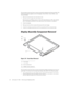 Page 5648 Dell Inspiron 7500 — Removing and Replacing Parts
This procedure assumes that you have removed the keyboard and thermal shield. The 
following procedure applies to all LCD displays (15-inch XGA, 15-inch SXGA+, and 
15.4-inch SXGA). 
1. Remove the left hinge cover (see Figure 37).
Remove the two Phillips screws on the LCD wire harness on JP3. Use a dental 
pick or flat-blade screwdriver to pry each end of the connector to release it.
2. Close the display.
3. Remove the four 6-mm screws that secure the...