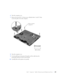 Page 37Dell™ Inspiron™ 8000: Removing and Replacing Parts109
6Turn the computer over.
7Remove the nine M2.5 x 20-mm screws (labeled with a “circle P”) that 
secure the palm rest to the computer. 
8Turn the computer over.
9Use the pull loop to disconnect the palm rest flex cable from the 
touch-pad connector on the system board.
10Carefully lift out the palm rest assembly.
M2.5 x 20-mm 
screws (9) 