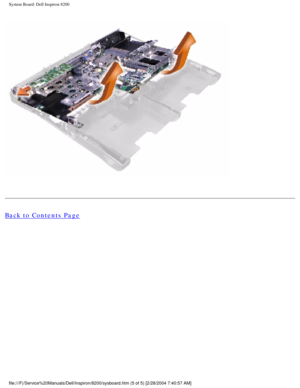 Page 152System Board: Dell Inspiron 8200
 
Back to Contents Page
 
 
 
file:///F|/Service%20Manuals/Dell/Inspiron/8200/sysboard.htm (5 of 5) \
[2/28/2004 7:40:57 AM] 