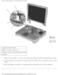 Page 32Display Assembly and Display Latch : Dell Latitude C400 Service Manual 
 
1 display-feed flex cable
2 M2.5 x 12-mm screws (2)
3 display-feed flex cable hold-down board
4 pull tab
7.  Remove the two M2.5 x 12-mm screws from the display-feed flex cable hold\
-down board. 
8.  Use the pull tab to disconnect the display-feed flex cable from its conn\
ector on the system  board. 
9.  Move the display assembly to an upright position and pull it up out of t\
he computer....