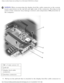 Page 30Display Assembly, Display Latch, and Hinge Covers: Dell Latitude C540/C6\
40 Service Manual
NOTICE: When reconnecting the display-feed flex cable connector to the system 
board, push down on the top left and right ends of the connector. Pressi\
ng on the 
center of the connector may damage resistors and compromise EMI protecti\
on in 
the computer. 
 
1 M2 x 3-mm screws (2)
2 pull-tab
3 display-feed cable 
connector
4 interface connector
9.  Pull up on the pull-tab that is attached to the display-feed...