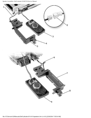 Page 63Speaker Assemblies: Dell Latitude C610/C510 Service Manual
 
file:///F|/Service%20Manuals/Dell/Latitude/c510-610/speakers.htm (4 of \
6) [2/28/2004 7:55:54 AM] 