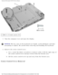 Page 24Keyboard: Dell Latitude C610/C510 Service Manual
 
1 M2.5 x 12-mm screws (5)
3.  Turn the computer over and open the display. 
NOTICE: The key caps on the keyboard are fragile, easily dislodged, and time-
consuming to replace. Be careful when removing and handling the keyboard\
. 
4.  Remove the center control cover.  a.  Use a small, flat-blade screwdriver or plastic scribe to lift the right \
edge of the center control cover and pry it loose from the bottom case. 
b.  Lift the center control cover up...