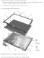 Page 32Display Assembly, Display Latch, and Hinge Covers: Dell Latitude C610/C5\
10 Service Manual
9.  Pull up on the pull tab that is attached to the display-feed flex cable \
connector to remove it from the interface connector on the system board. 
10.  Lift the display assembly up and out of the bottom case. 
14.1-Inch Display Bezel and Panel 
 
1 rubber screw covers (6) 5M2 x 4-mm screws (5)
file:///F|/Service%20Manuals/Dell/Latitude/c510-610/display.htm (4 of 1\
2) [2/28/2004 7:55:49 AM] 