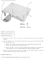 Page 42Palm Rest: Dell Latitude C610/C510 Service Manual
 
1 M2.5 x 12-mm screws (3)
2 M2 x 3-mm screws (2)
3 hard-drive bay door
5.  Remove the two M2 x 3-mm screws that are located in the hard-drive bay d\
oor labeled  circle P. 
6.  Turn the computer over, and remove the three M2 x 3-mm screws that secur\
e the palm  rest to the bottom case. 
a.  Remove the two M2 x 3-mm screws that are located on the back edge of the\
  bottom case, underneath the display assembly. 
b.  Remove the M2 x 3-mm screw located...